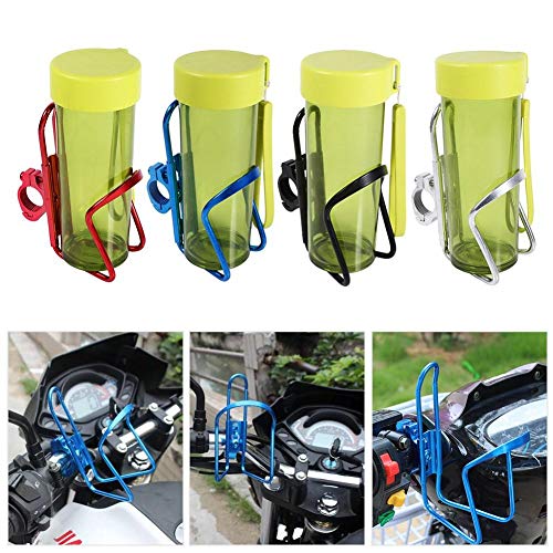 ユニバーサルオートバイドリンクカップホルダー ハンドルバー 調節可能なバイク水飲料サポートスタンドボトルアダプター用自転車バイク(赤)