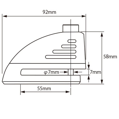 コミネ KOMINE バイク リマインダーアラームディスクロック Reminder Alarm Disk Lock 09-122 LK-122