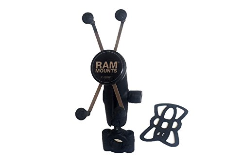 RAM MOUNTS(ラムマウント) マウントセット Xグリップ＆バーマウントベース （標準アーム）バー径19mm-25.4mm ファブレット用 ブラック RAM-B-408-75-1-UN10U