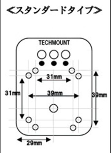 キジマ(Kijima) TECHMOUNT フロントフォークマウント 50φ対応 2ピース分割タイプ 2インチステー TM-70050X