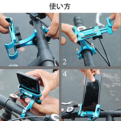 自転車 スマホ ホルダー GPSナビ 携帯 固定用 マウント スタンド 防水 に適用iPhone7 8 X・iPhoneXS・iPhoneXS Max・HUAWEI・Android 多機種対応 オートバイ バイク スマートフォンホルダー 振れ止め 脱落防止 角度調整 360度回転 調整可能 脱着簡単 強力な保護 スマホ固定用ホルダー 旅行用バイクスタンド