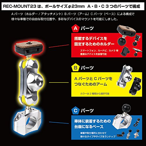 【REC-MOUNT23】ベース マウント部 (Cパーツ) C10 M8ボルトベース [RM23-C10]