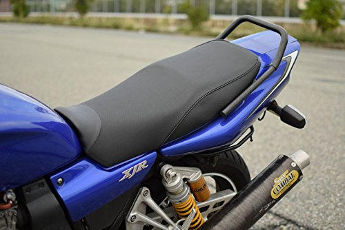 国産品 高級エンボス生地カスタムシートカバー XJR400 (後期・RH02J 専用品)　 ブラック / カーボン調 サドルカバー RH02J-CR/BK