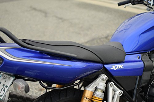 国産品 高級エンボス生地カスタムシートカバー XJR400 (後期・RH02J 専用品)　 ブラック / カーボン調 サドルカバー RH02J-CR/BK