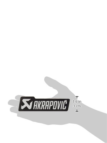 AKRAPOVIC(アクラポヴィッチ) 耐熱サイレンサーステッカー 135x40mm アルミ ブラック、シルバー  P-HST4ALMONO