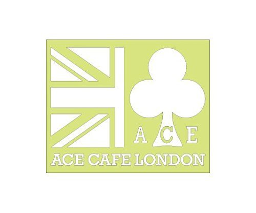 ACE CAFÉ LONDON デカール ユニオンジャッククラブマーク(ホワイト) ACE-N009DE