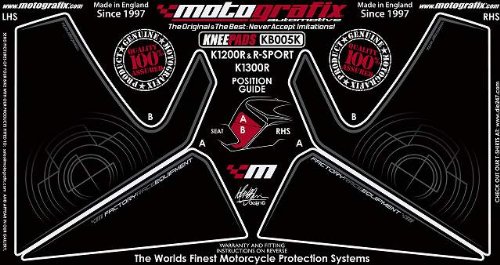 MOTOGRAFIX(モトグラフィックス) ボディパッド K1200R - R-SPORT 07- KNEE ブラック MT-KB005K