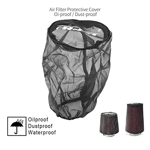 Aramox エアフィルターカバー、大流量の空気取り入れ口フィルターのためにちり止めの普遍的なエアフィルターの保護カバー(ビッグ)