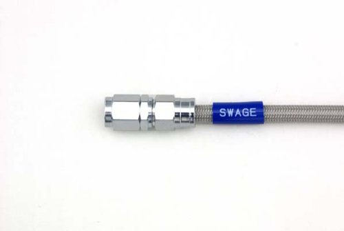 SWAGE LINE(スウェッジライン) イージーオーダーブレーキホース 汎用ホース ストレートフィッティング アルミ(メッキ) クリアホース 1200mm CAK-1010M-1200