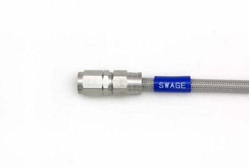 SWAGE LINE(スウェッジライン) イージーオーダーブレーキホース 汎用ホース ストレートフィッティング ステンレス クリアホース 425mm STK-1010M-0425