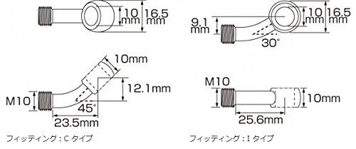 キタコ(KITACO) スーパーテフロンステンメッシュブレーキホース グロム(GROM) 773-1432200