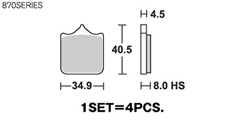 キタコ(KITACO) SBS ブレーキパッド 870HS シンターメタル BMW S1000R S1000RR 777-0870020