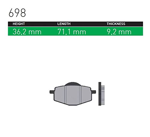 シンター(SINTER)バイク用ブレーキパッド698 フロント用 : ヤマハ リア用 : ヤマハ 72-698-080-0