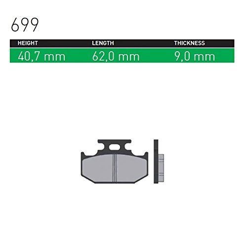 シンター(SINTER)バイク用ブレーキパッド699 リア用 : ヤマハ/スズキ/カワサキ 72-699-080-0