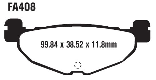 EBC Brakes FA408 Non-Asbestos オーガニックディスクブレーキパッド