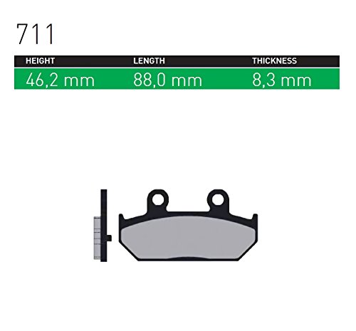 シンター(SINTER)バイク用ブレーキパッド711 リア用 : スズキ 72-711-080-0