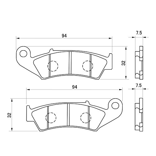 DAYTONA(デイトナ) ブレーキパッド ゴールデンパッド XR600R(88~94)<F>、RVF400(94~01)<R>、VFR400R(89~93)<R>、NSR250R/SP/SE(94~99)<R>、XLR250Rバハ(88)<F>等 68273