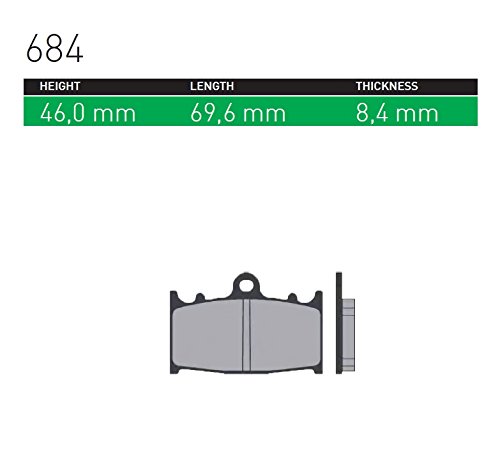 シンター(SINTER)バイク用ブレーキパッド684 フロント用 : スズキ/カワサキ/HUSABERG 72-684-080-0