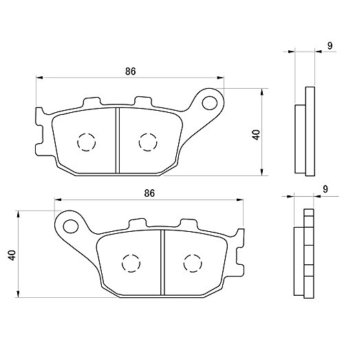 DAYTONA(デイトナ)  ブレーキパッド ゴールデンパッドχ CB1300SF(03~16)<R>、CB1300SB(05~16)<R>、CB1100(10~16)<R>、CB400SF(04~16)<R>、YZF-R1(04~14)<R>、MT-09(14~17)<R>、バンディット1250(07~16)<R>、GSX-S1000(16~17)<R>、DL650 V-STROM(04~16)<R>等 97121