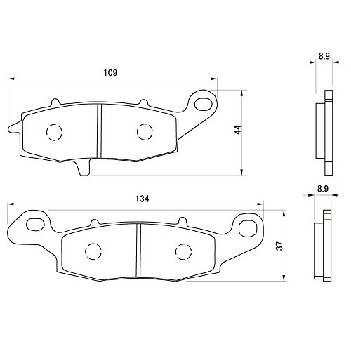 DAYTONA(デイトナ) ブレーキパッド フロント右側 ゴールデンパッド GSR750(11~15)<F右側>、DL650 V-STROM(04~16)<F右側>、ゼファー1100RS(96~03)<F右側>、ゼファー750RS(96~02)<F右側>、W650(99~08)<F>、Ninja400R(11~16)<F右側>、エストレヤ(07~15)<F>等 68275