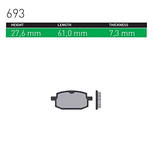 シンター(SINTER)バイク用ブレーキパッド693 フロント用 : ヤマハ/ FANTIC/ CLUISE/MZ/PGO 72-693-080-0
