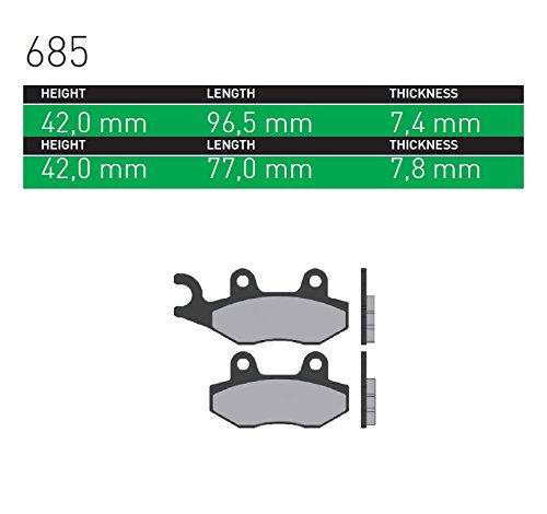 シンター(SINTER)バイク用ブレーキパッド685 フロント用 : ヤマハ/スズキ/カワサキ/CAGIVA 72-685-080-0