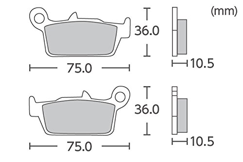 バイクパーツセンター ブレーキパッド フロント/リア共用 2枚1セット LD114 汎用 NS-1・NSR50/80・ジョーカー50/90・CRN50/90用 6203