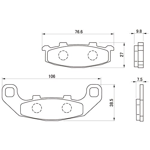 DAYTONA(デイトナ) ブレーキパッド ゴールデンパッドχ RGV250ガンマ(90~95)<R>、ゼファー400(89~92)<R>、ZXR250/R(89~99)<WF>等 97164