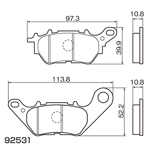 DAYTONA(デイトナ) ブレーキパッド 赤パッド YZF-R25('15) リア用 92531