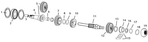 EASTERN MOTORCYCLE PARTS(イースタン モータサイクル パーツ) メインシャフトローラーベアリング 9095