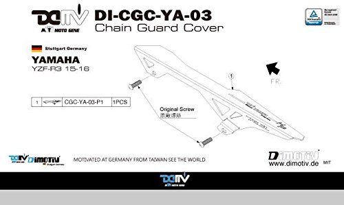 Dimotiv DMV チェーンガードカバー(Chain guard Cover) YAMAHA YZF-R25 / YZF-R3 チタン DI-CGC-YA-03-T