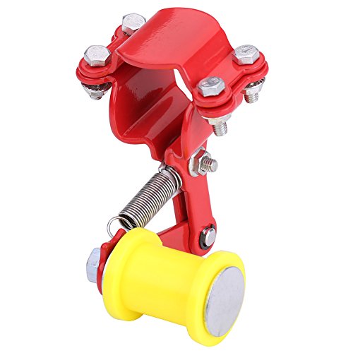 Qiilu ユニバーサル チェーンテンショナー アジャスター ボルトオンローラー オートバイの改造アクセサリー (调链器/红色)