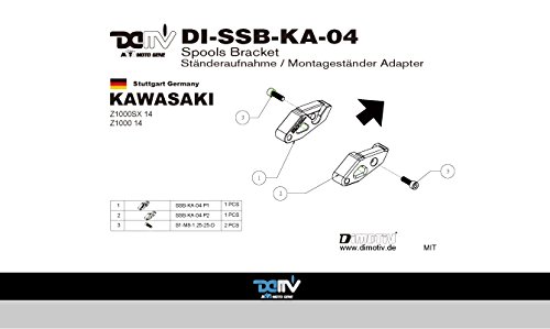 Dimotiv(DMV) KAWASAKI Z1000 14-15 サイドフックブラケット(Stand Spools Bracket)ブラック DI-SSB-KA-04-K