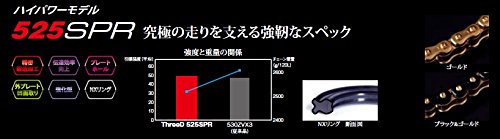 スリード(THREED) NXリングチェーン 525SPR ゴールド 120L 【カシメジョイント】