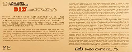 D.I.D(大同工業)バイク用チェーン クリップジョイント付属 520ERS3-114RB G&G(ゴールド) SDHピン加工 二輪 オートバイ用 907835