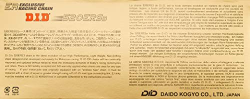 D.I.D(大同工業) バイク用チェーン クリップジョイント付属 520ERS3-118RB G&G(ゴールド) SDHピン加工 二輪 オートバイ用 907859