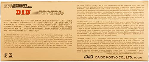 D.I.D(大同工業) バイク用チェーン クリップジョイント付属 520ERS3-140RB G&G(ゴールド) SDHピン加工 二輪 オートバイ用 907965