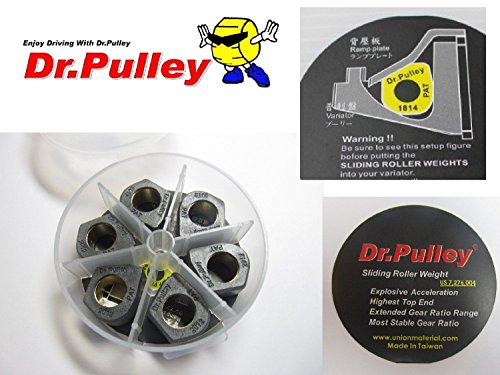 【新素材ブラック】 Dr.Pulley　ドクタープーリー 変形型 20×12 7.0ｇ YAMAHAサイズ 6個入り SR2012-7.0BK