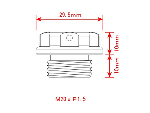 ポッシュ (POSH) マシンドオイルフィラーキャップ M20×P1.5 ブラック 500001-06