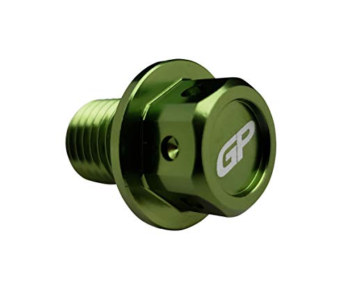 G-PARTS バイク用オイルドレンボルトアルミ 強力マグネット式 M12×L12×P1.5 グリーン