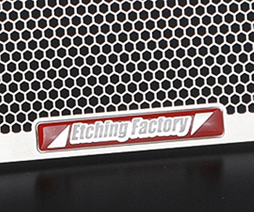 エッチングファクトリー(ETCHING FACTORY) コアガード ラジエターガード エンブレム:赤 ステンレス シルバー CB400SB REVO 08/CB400 SUPER BOLD OR 05 RGH-CB400-10