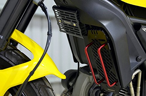 RIDEA オイルクーラーガード レッド DUCATI SCRAMBLER(スクランブラー) OCG-DU-01-RD