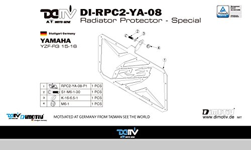 Dimotiv DMV ラジエタープロテクティブカバー スペシャル(Special Radiator Protective Cover)YAMAHA YZF-R25 / YZF-R3 オレンジ DI-RPC2-YA-08-O