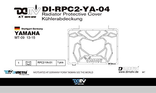 Dimotiv(DMV) MT-09(13-15) 3Dラジエーターカバー(Radiator Protective Cover - Special)ブラック DI-RPC2-YA-04-K