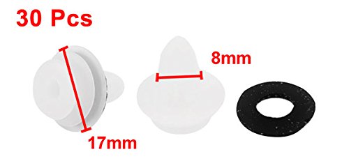 uxcell　トリムクリップ クリップ　リベット　ファスナー　モールド　ガード　プラスチック製　30個入 8x17mm