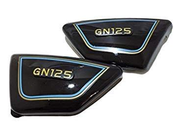 StanRock スズキ GN125 サイドカバー フレームカバー ブラック 左右セット 社外品