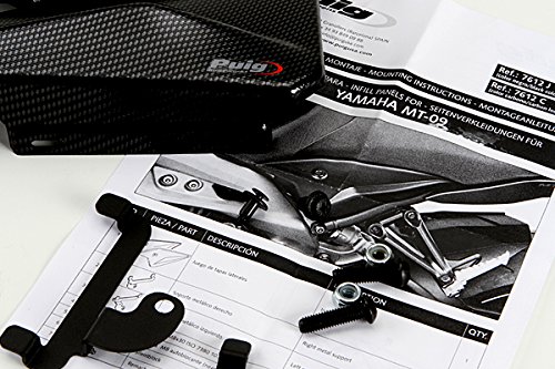 Puig(プーチ)   サイドカバー(SIDE-COVER)  カーボンルック  YAMAHA MT-09 (13-15)  puig-7612C