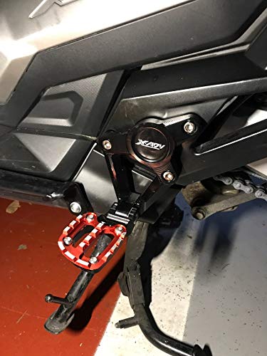 X-ADV CNC アルミ オートバイフットペグ ステップボード フットレスト 適用 For Honda XADV X-ADV 750 2017 2018 2019（ブラック+レッド）