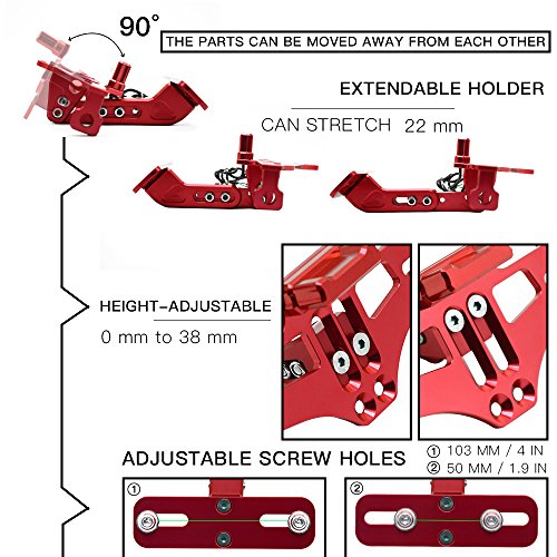 オートバイのアクセサリー ナンバープレートステー フェンダーレスキット Ho細いテール For KAWASAKI Z750 Z800 z1000 EX ninja 250 300 z125 z250 YAMAHA YZF R1 R3 MT-07 FZ-07 FJ-07 MT-09 FZ-09 FJ-09 BMW S1000RR S1000R R1200RT R1200GS（赤)