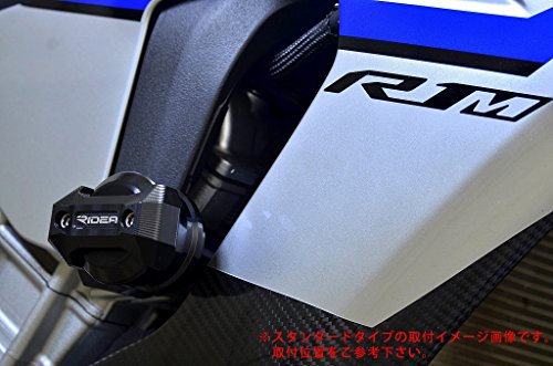 RIDEA フレームスライダー メタリックタイプ ブラック YAMAHA (YZF-R1/YZF-R1M 2015-)(MT-10) FS2-Y05-BK